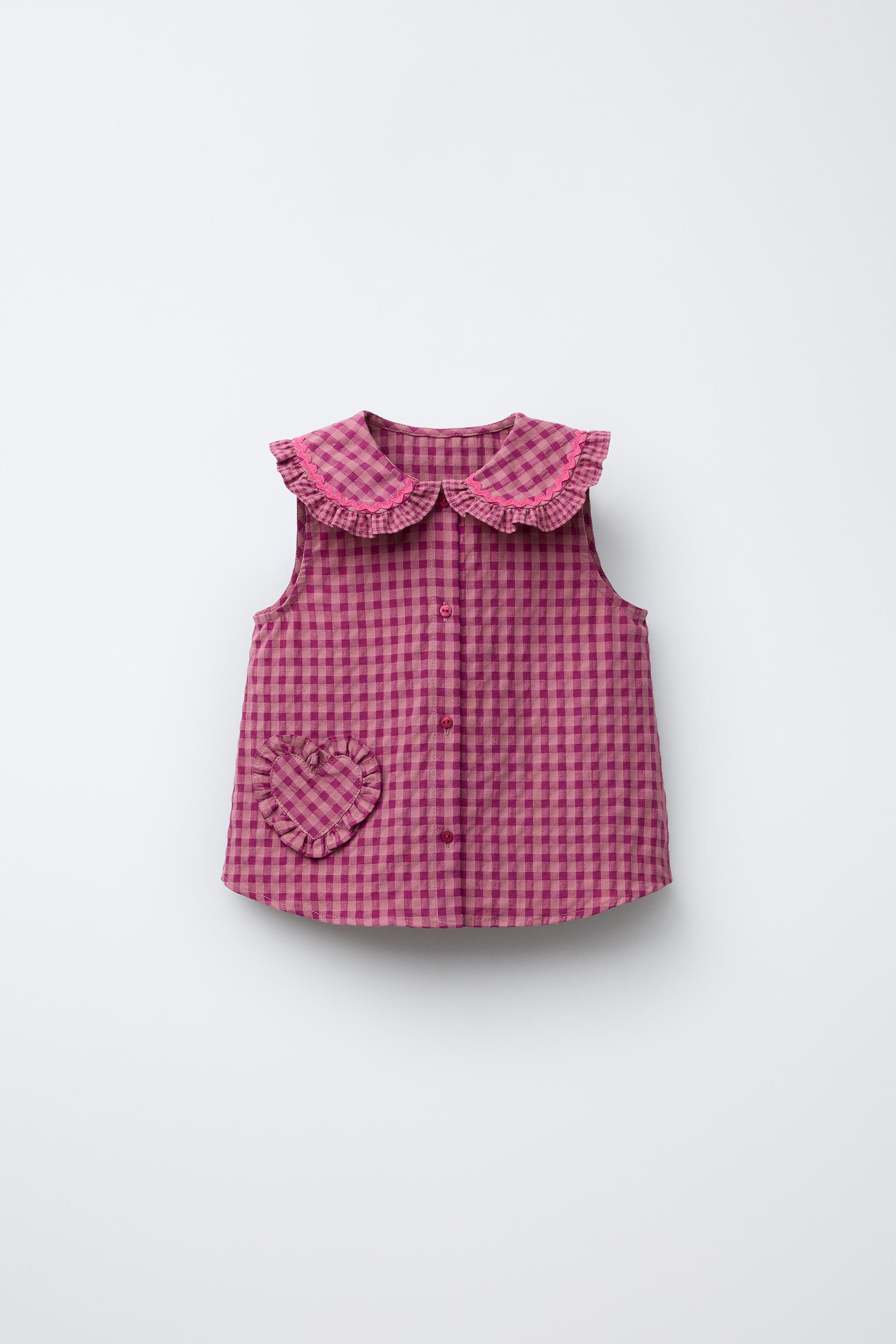 BLOUSE VOLANTS CARREAUX VICHY