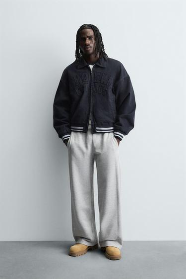 BOMBER JACKET WITH PATCHES - Blue by Zara