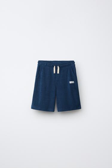 TOWELLING POLO SHIRT AND BERMUDA SHORTS SET - Blue by Zara - Image 3