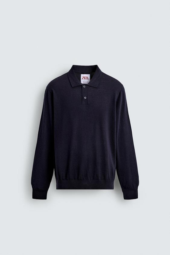 REGULAR FIT WOOL BLEND KNIT POLO SHIRT