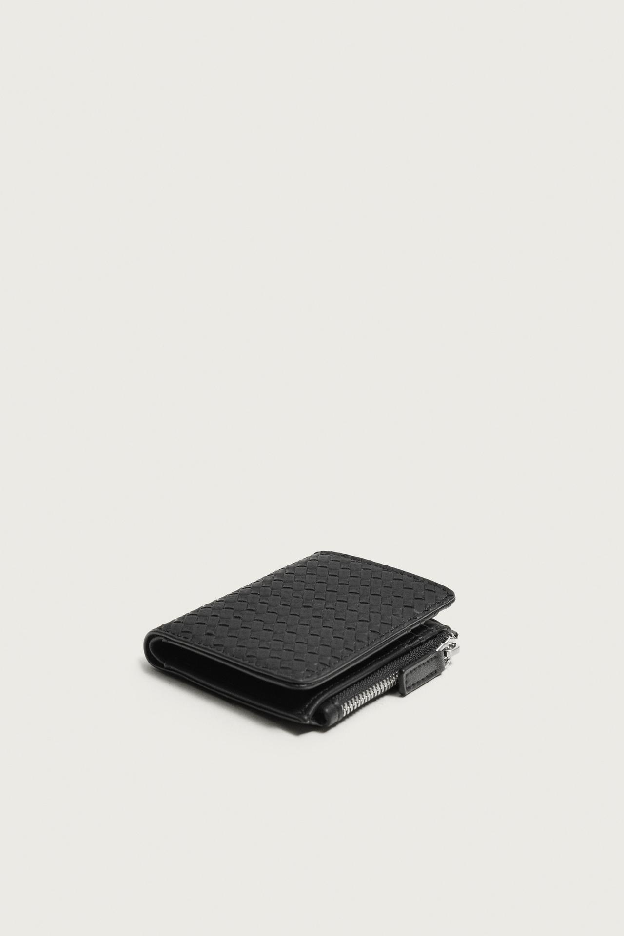 Braided coin purse wallet — Black