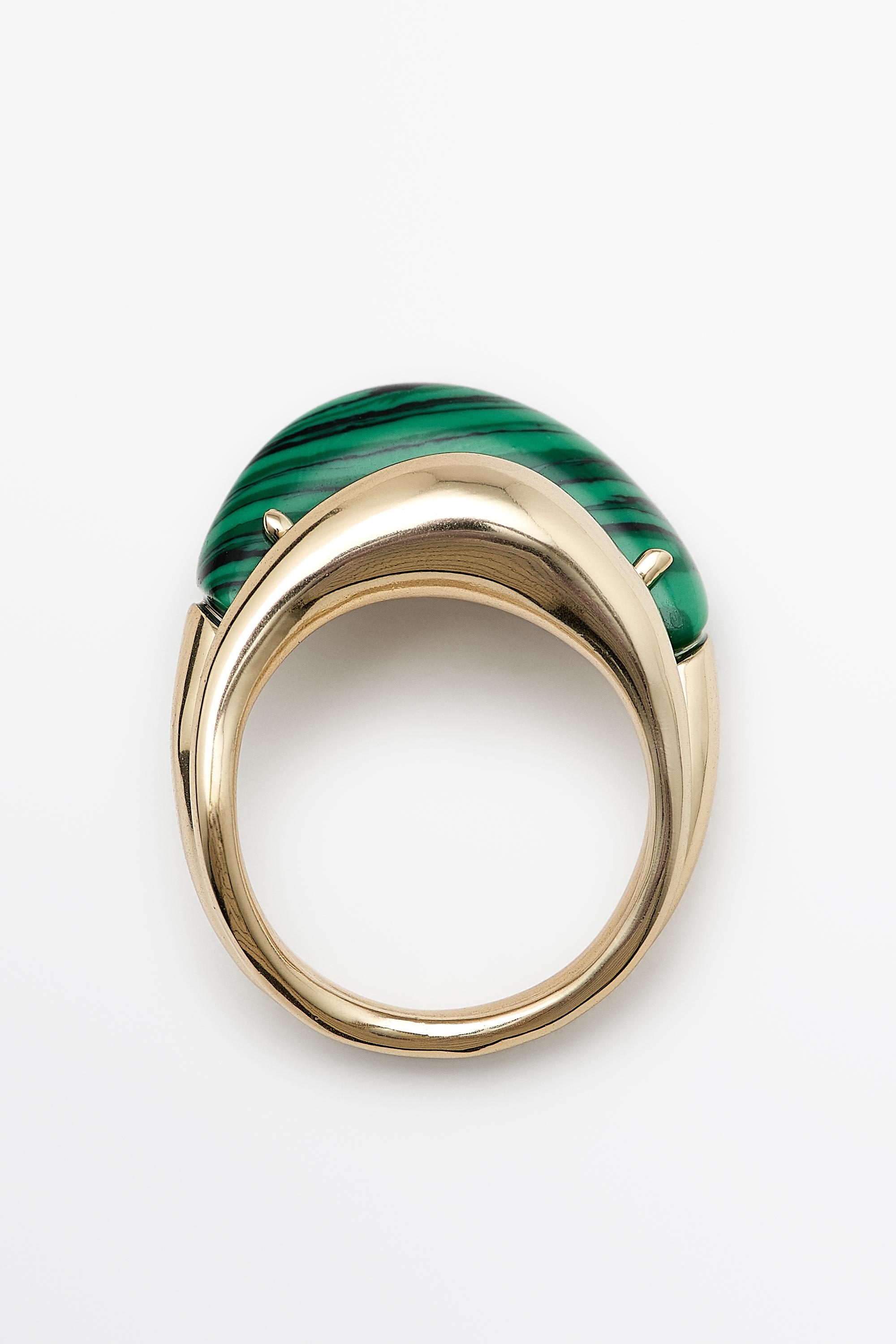 Bague double malachite