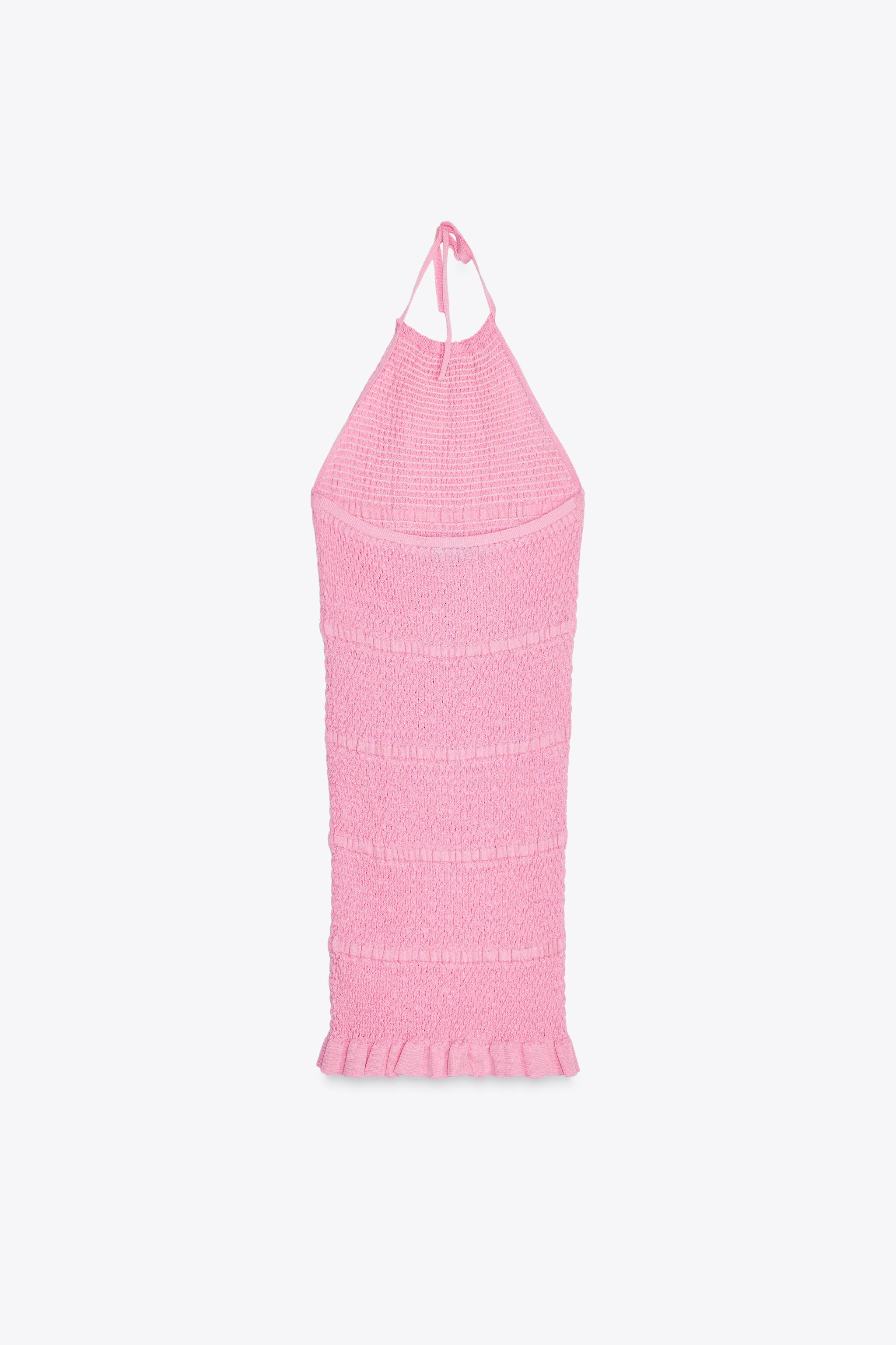 ZARA ザラ ニットワンピース ロング ダークグリーン