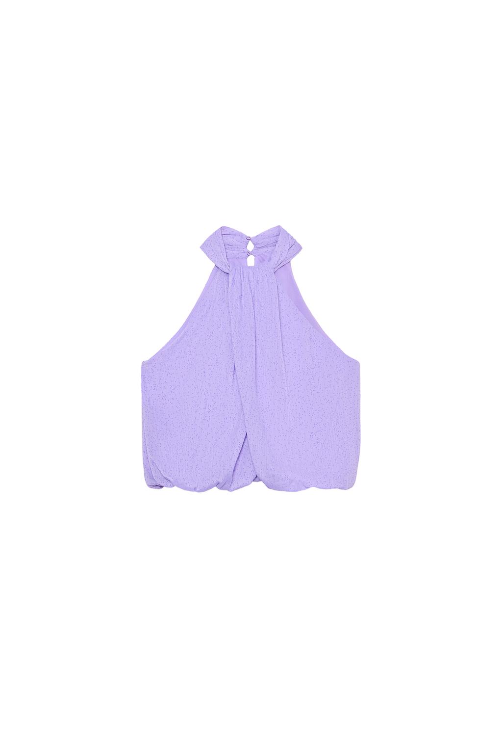 POLKA DOT BALLOON HALTER TOP - image 3