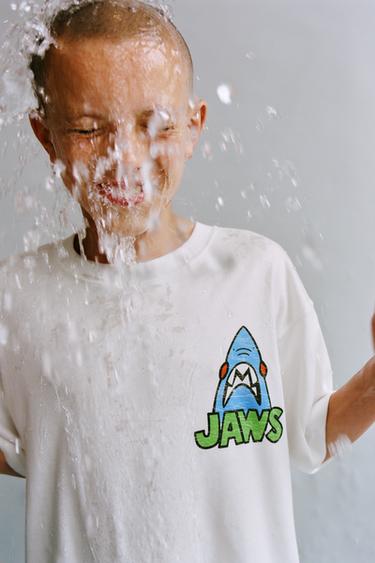 T-SHIRT FILM LES DENTS DE LA MER © 50E ANNIVERSAIRE - Blanc de Zara