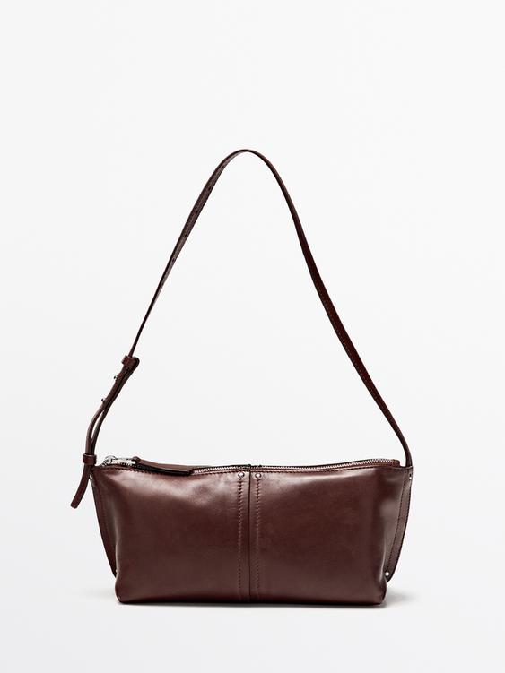 Nappa leather shoulder bag