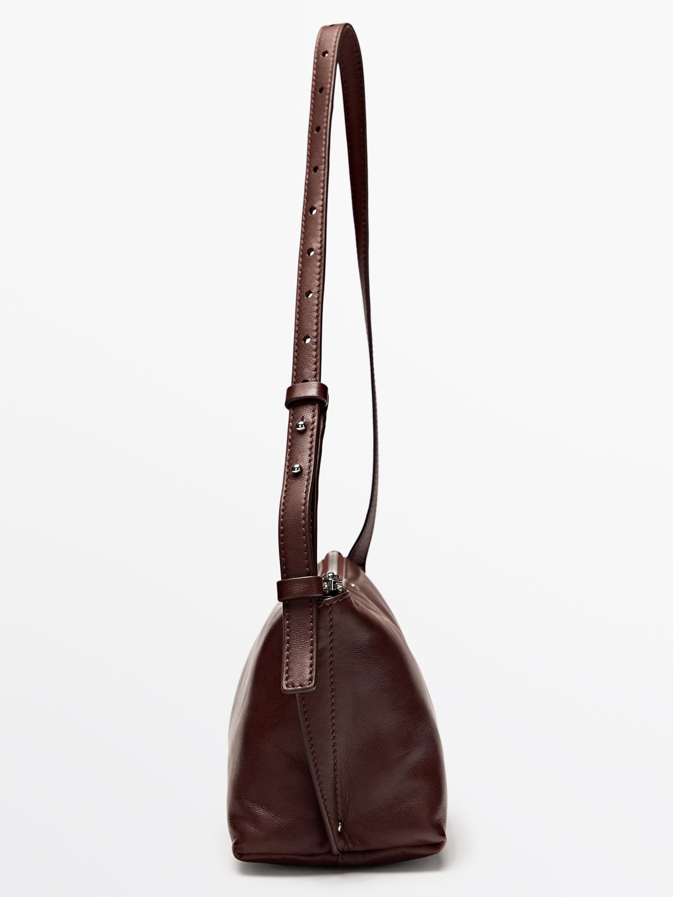 Nappa leather shoulder bag