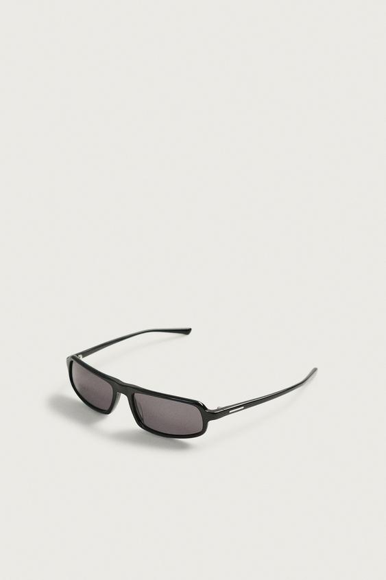 LUNETTES DE SOLEIL RECTANGULAIRES - Noir de Zara - Image 4