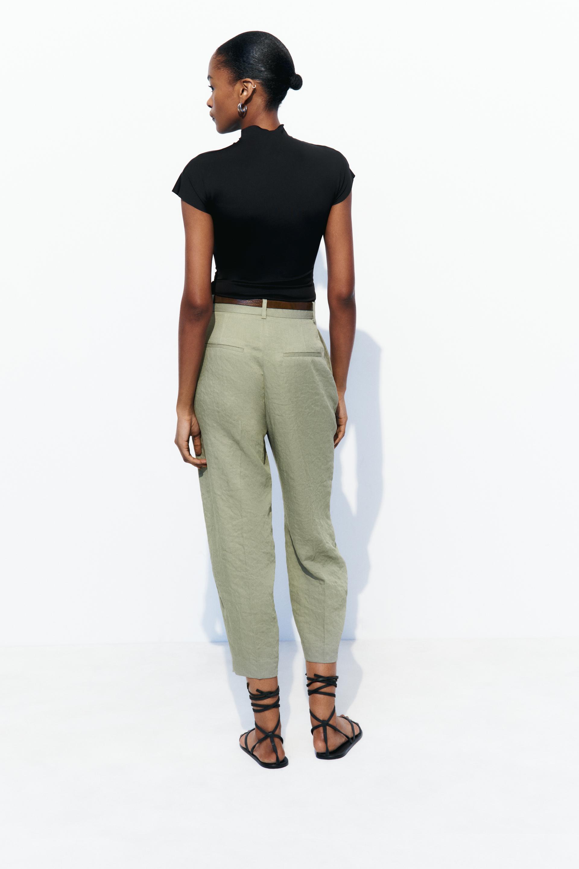 BELTED SLOUCHY PANTS