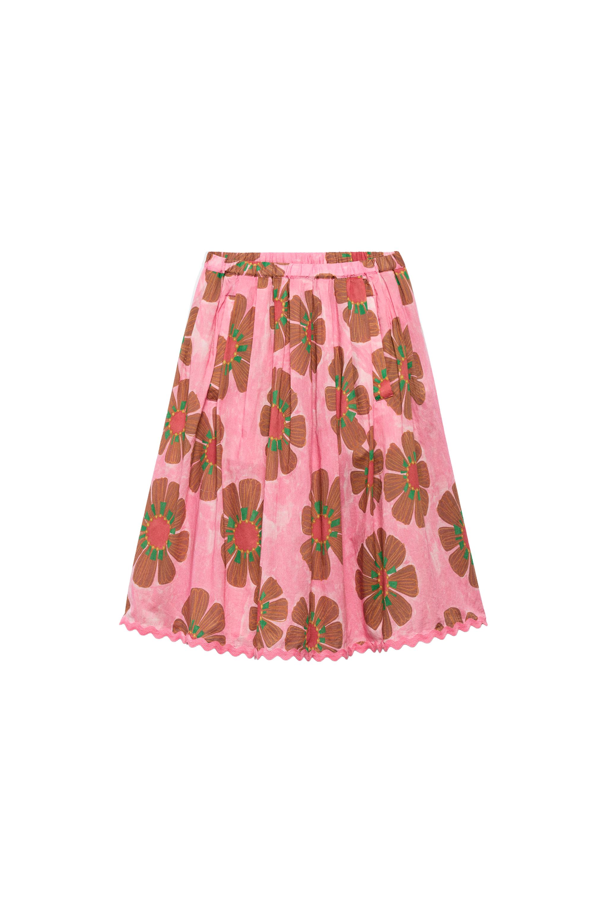 6-14歳/ LIMITED EDITION 花柄ミディスカート - プリント地 | ZARA