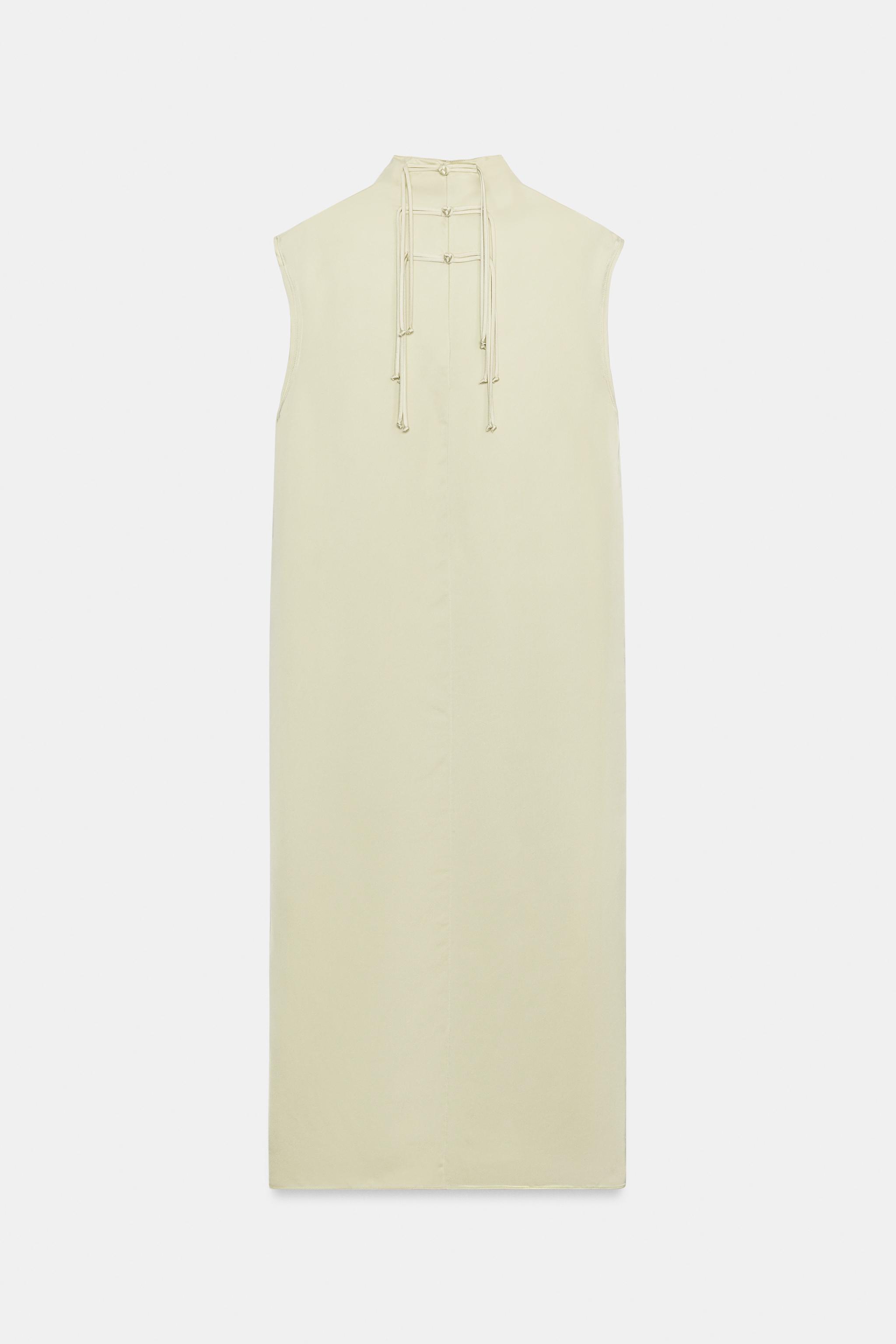 SATIN EFFECT FIREMAN CLASP DRESS ZW COLLECTION