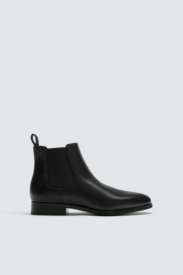 Zara POINTED CHELSEA BOOTS - Black