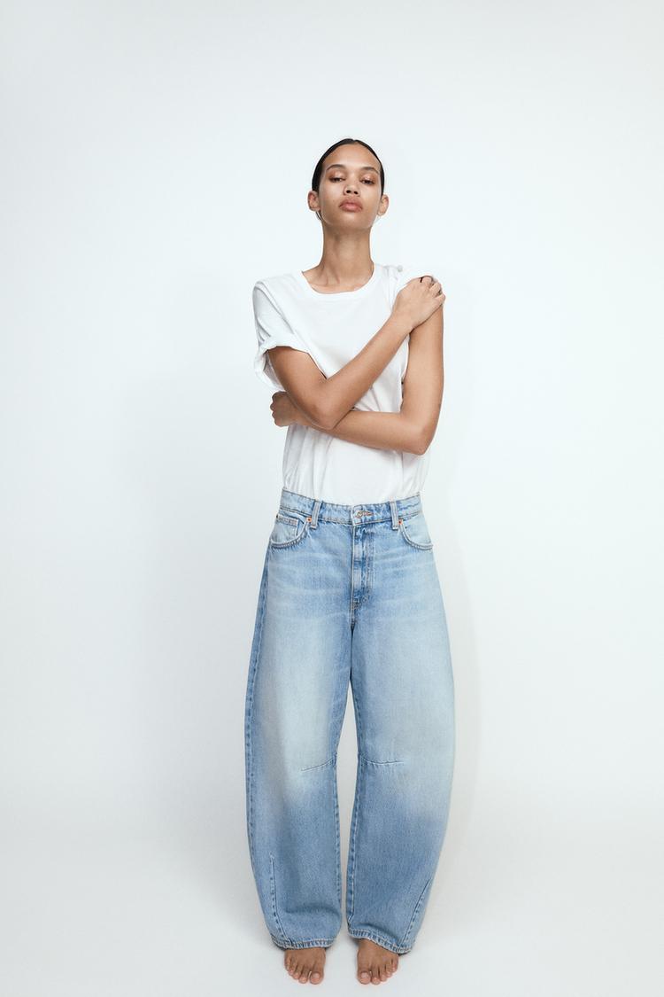 TRF MID WAIST BAGGY BALLOON JEANS