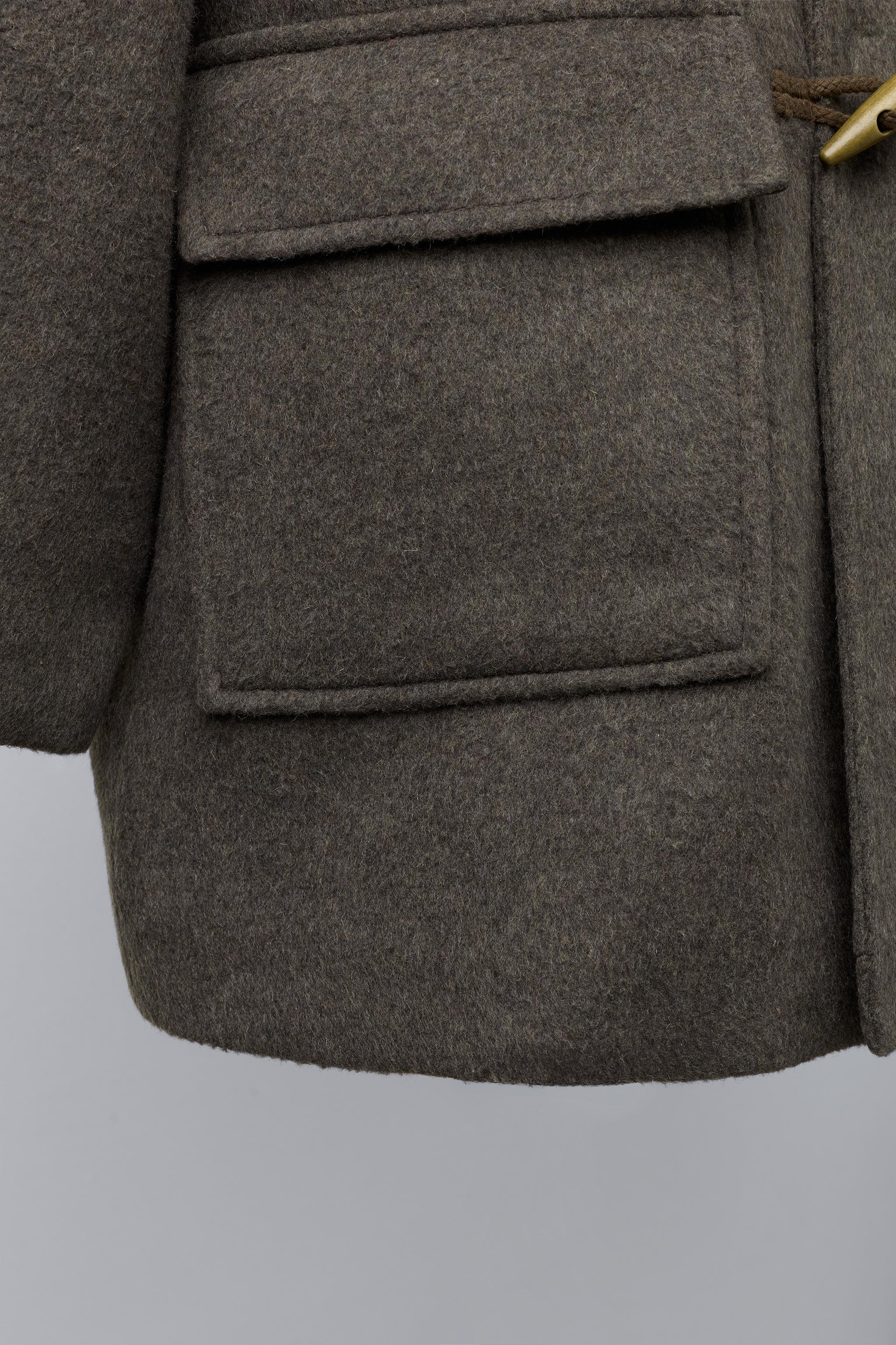 CLOTH DUFFEL COAT WITH WOOL