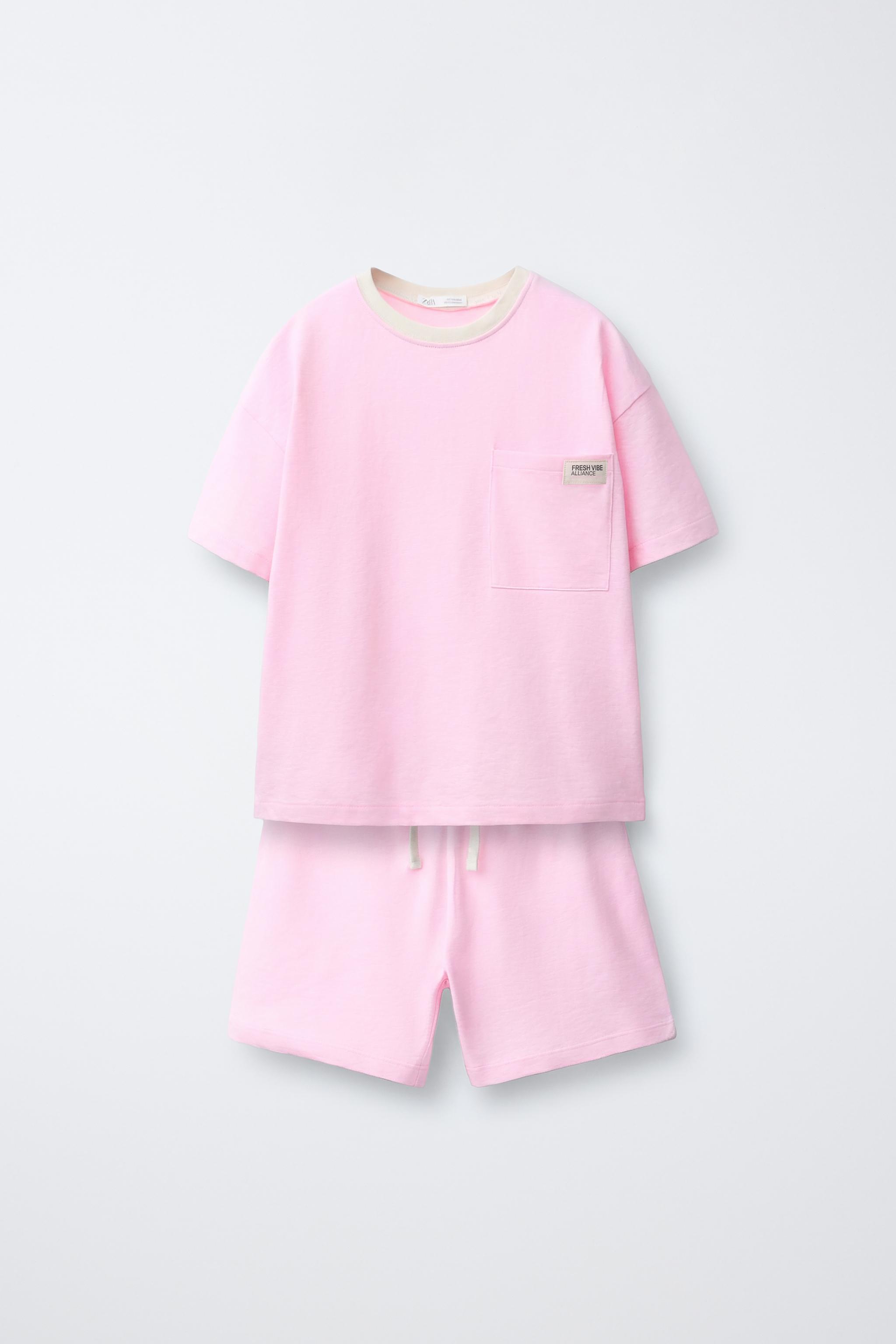 AGES 6-14/ PLAIN POCKET PYJAMAS