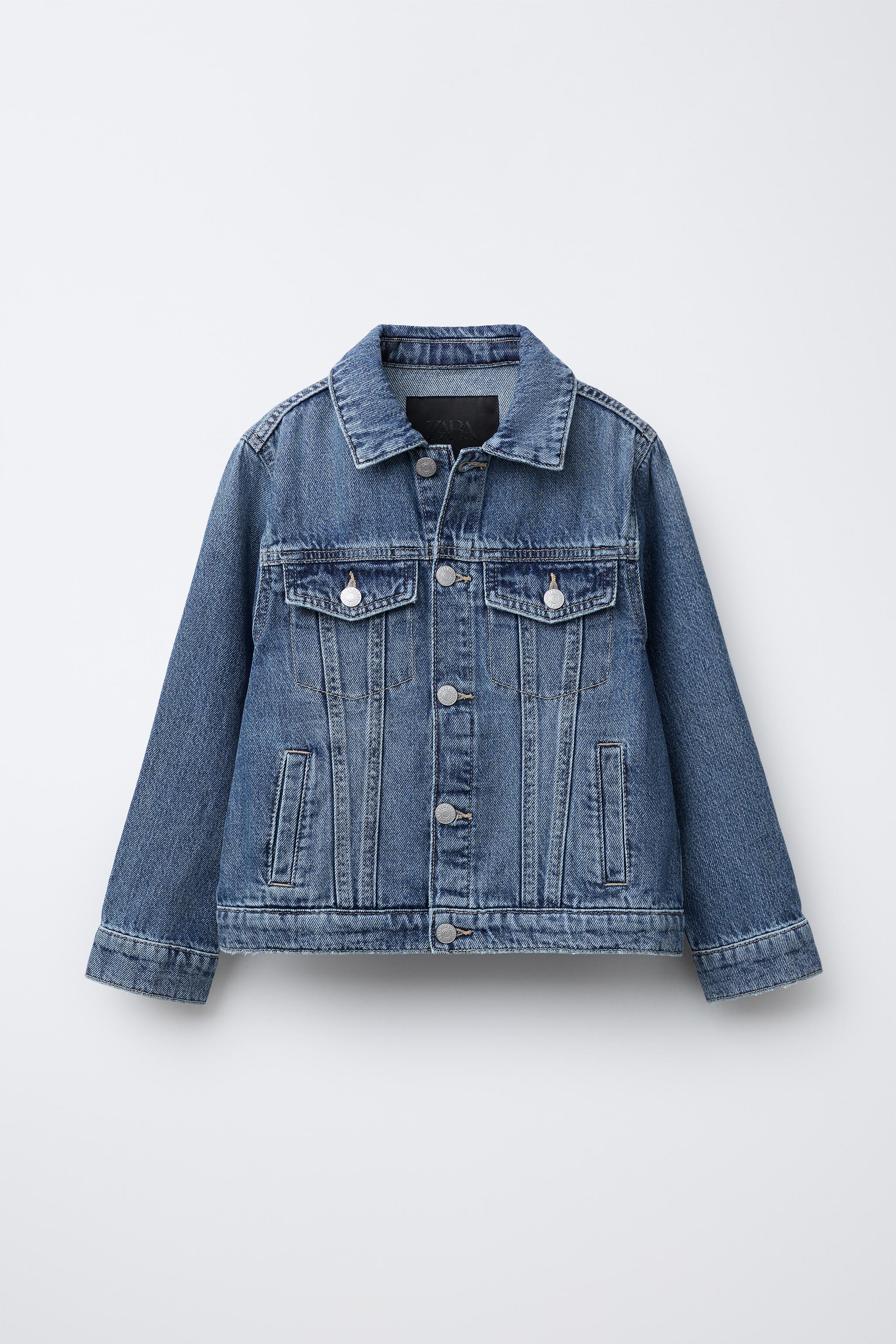 【ZARA】ベーシック デニムジャケット カーキ | 1538/405/505 BASIC DENIM JACKET - Blue | ZARA United States