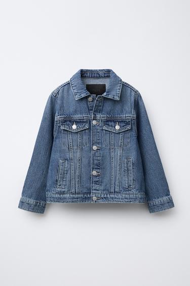 جاكيت DENIM بيزك - أزرق by Zara - Image 0