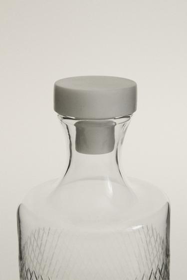 CUT GLASS BOTTLE - Transparent by Zara - Image 1
