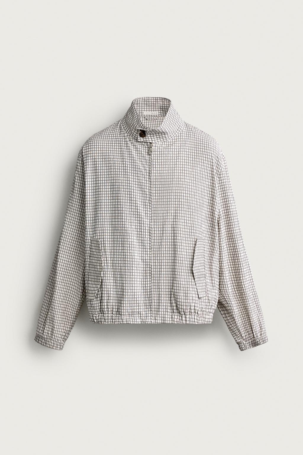 CHECKED CROPPED FIT JACKET