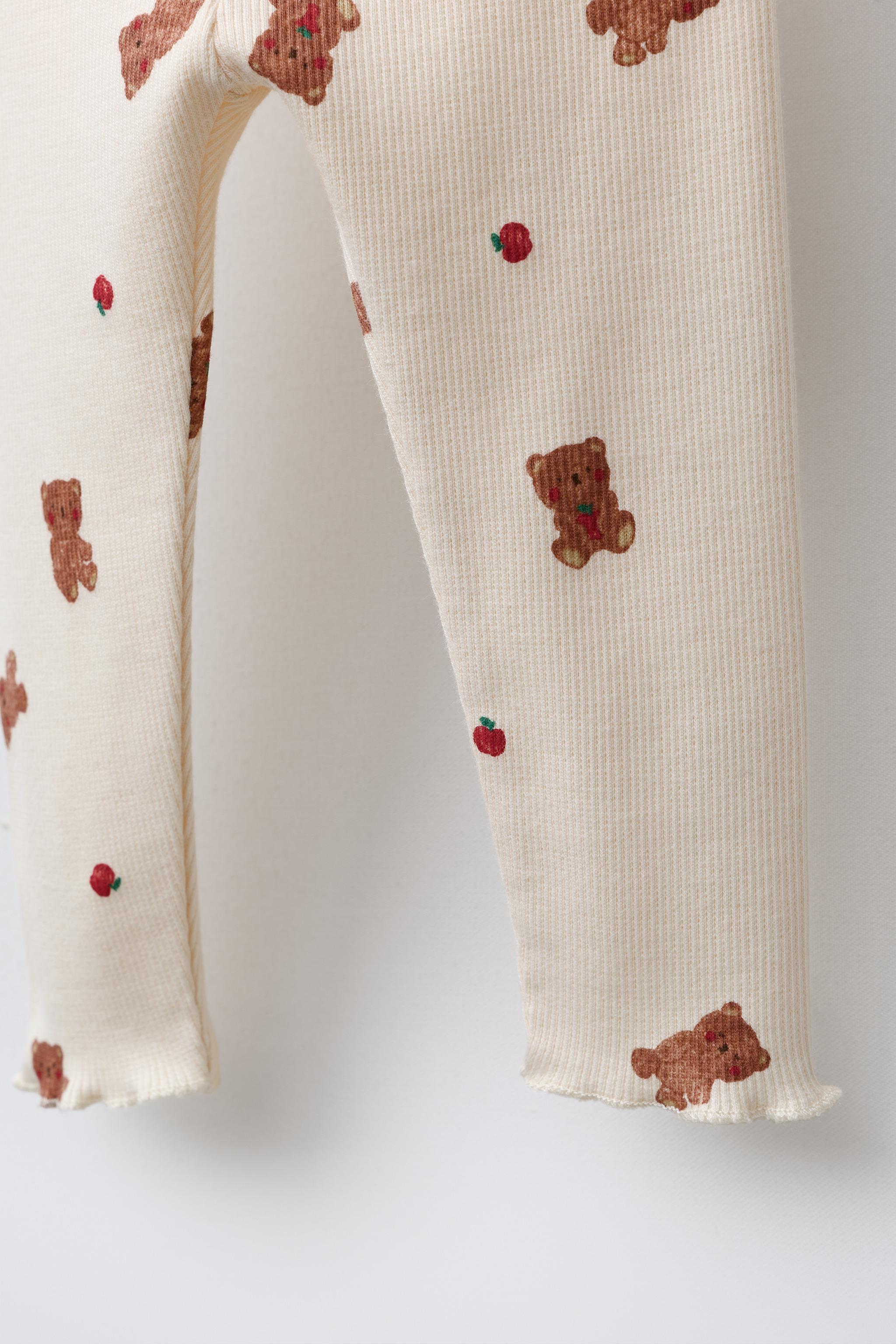 LEGGING CÔTELÉ OURSONS