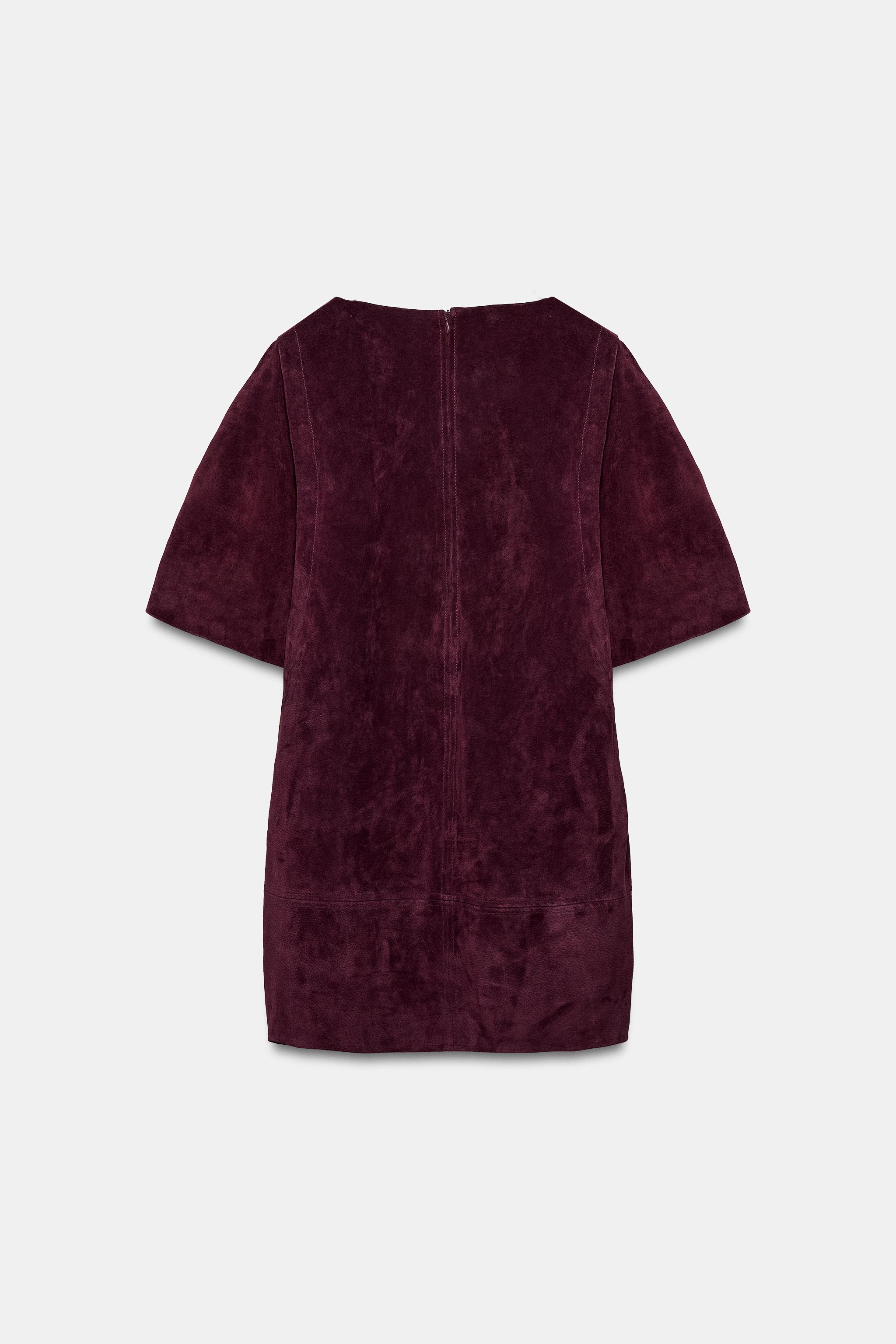 100% SUEDE LEATHER SHORT DRESS