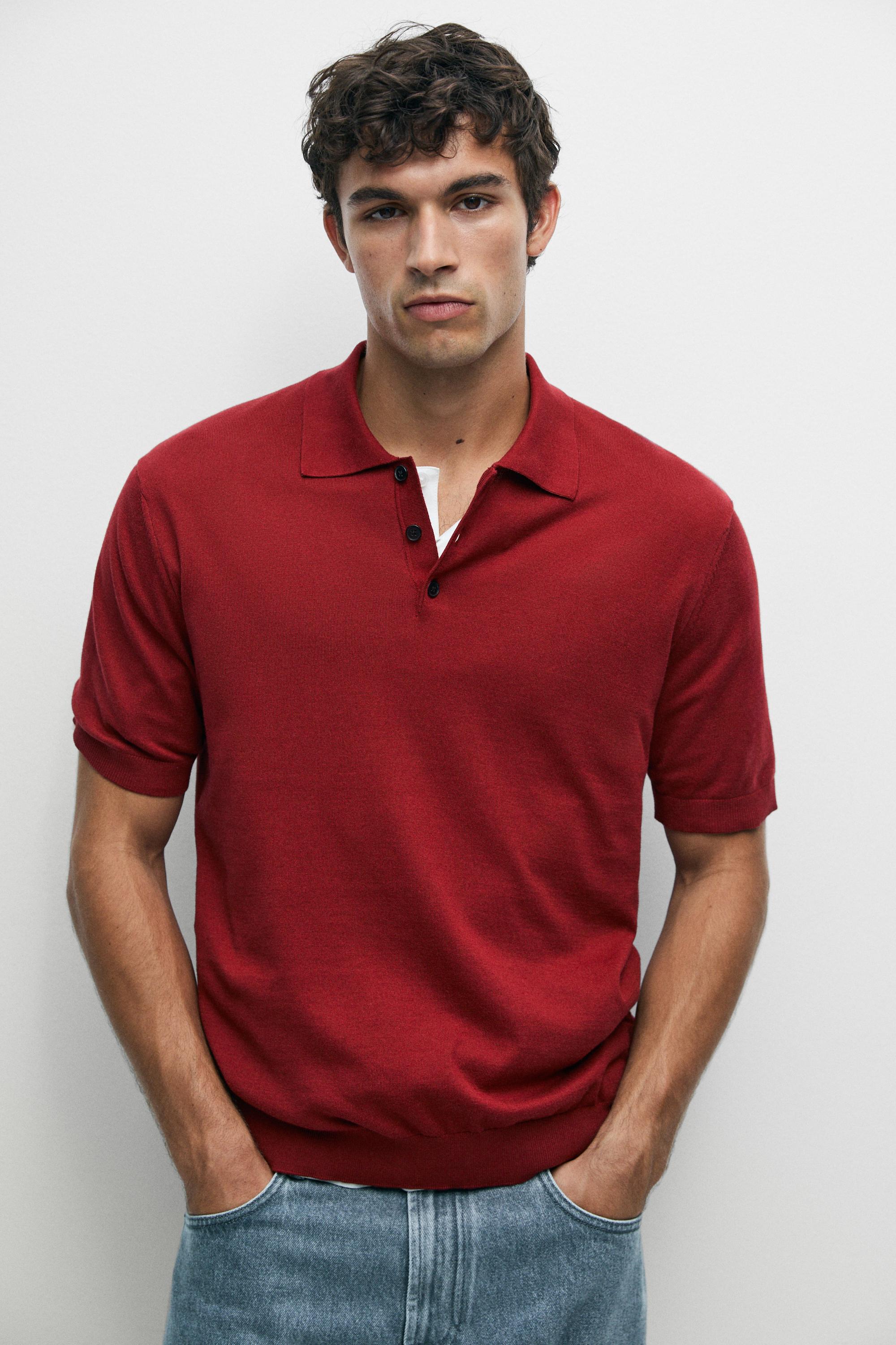 100% cotton knit short sleeve polo shirt