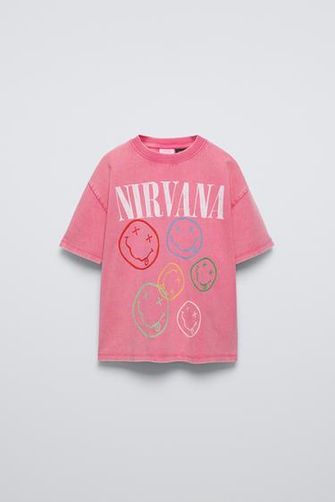 ФУТБОЛКА NIRVANA © — РОЗОВЫЙ от Zara — изображение 0