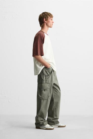 COLOUR BLOCK T-SHIRT WITH SLOGANS - Oyster-white by Zara - Image 3