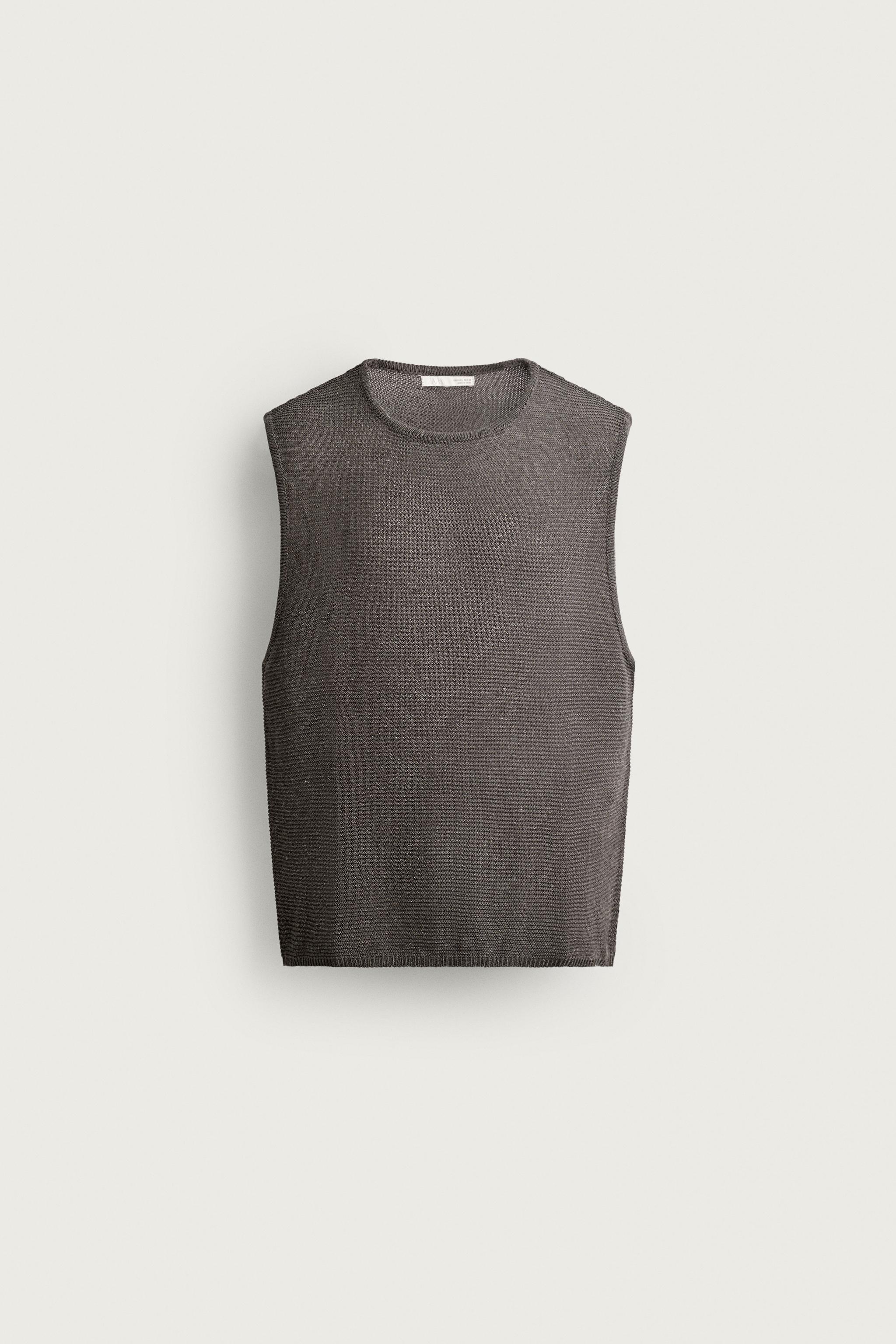 T-SHIRT TANK EN MAILLE RELAXED FIT