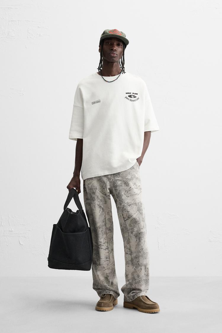 グラフィックプリント スウェットシャツ - オフホワイト | ZARA Japan 