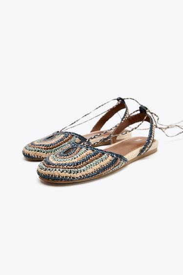 WOVEN FLAT SHOES - Multicoloured by Zara - Image 3