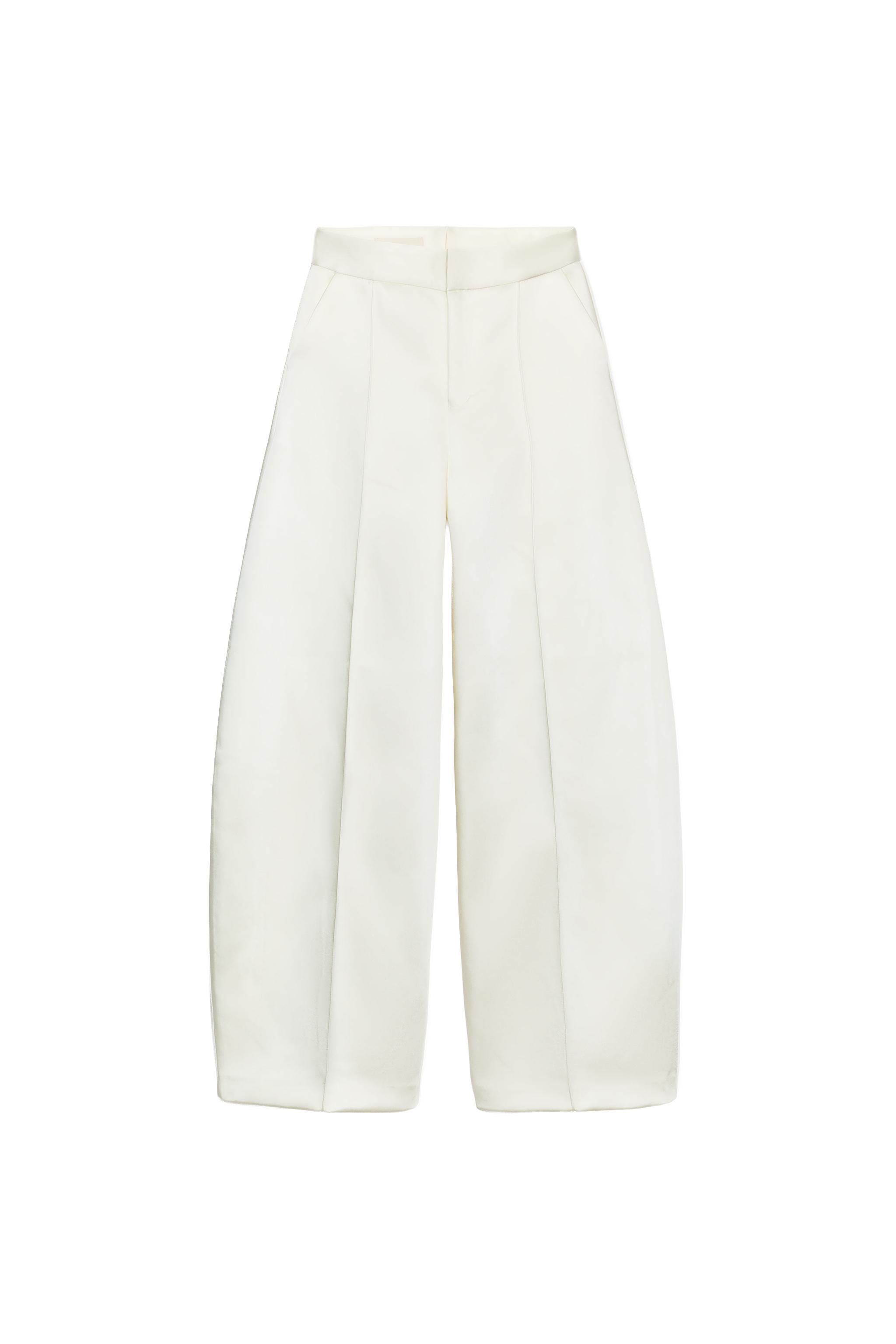 SATIN EFFECT BALLOON PANTS - Oyster-white | ZARA United States