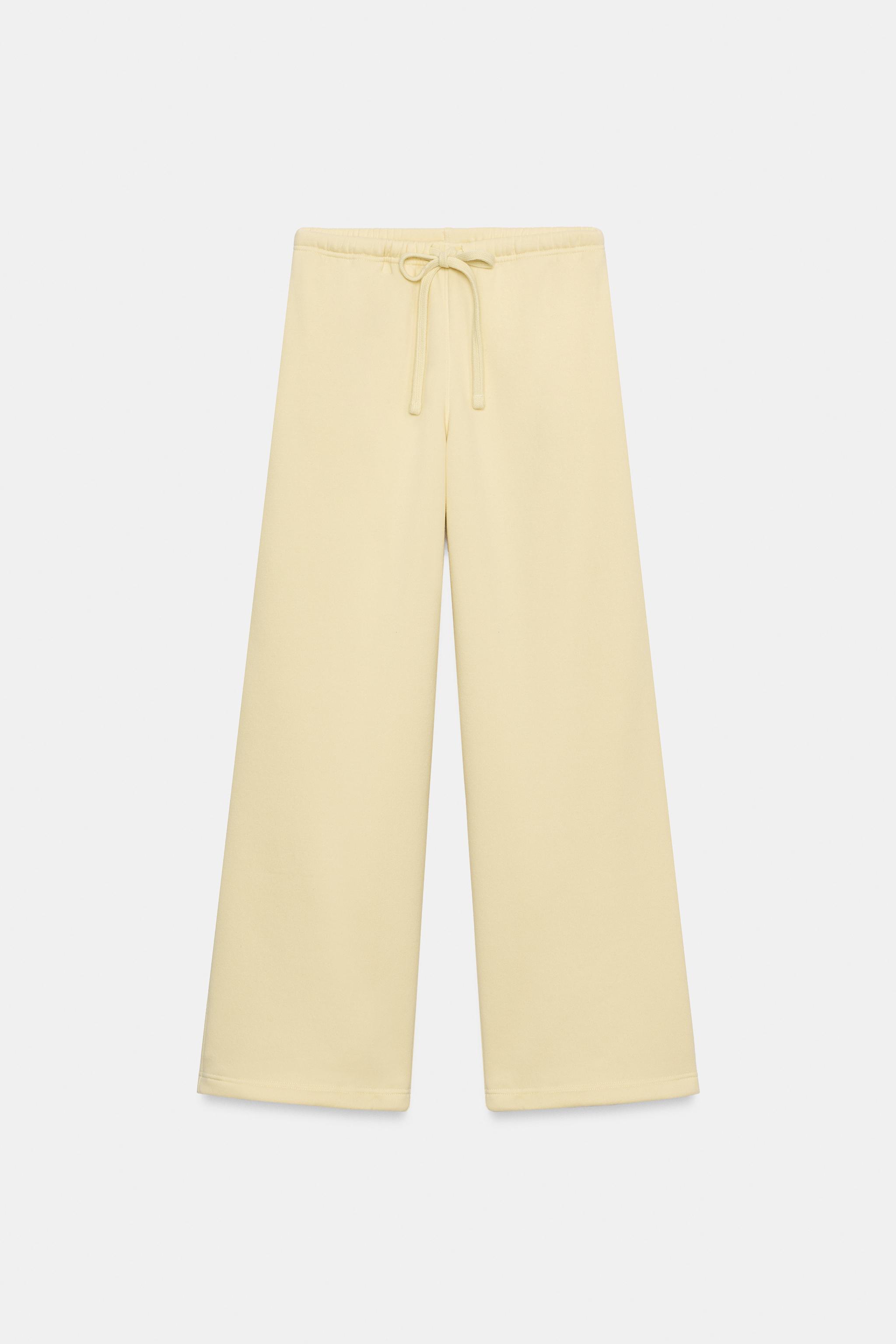 BASIC STRAIGHT SWEAT PANTS WITH ADJUSTABLE HEM