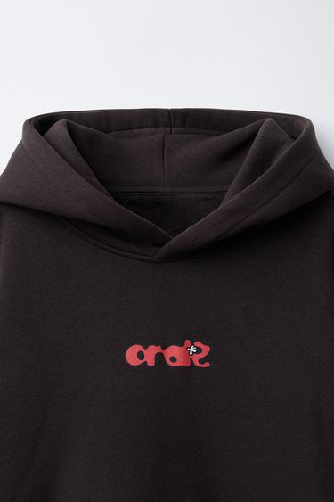 PRINTED HOODIE - chocolate by Zara - Image 2