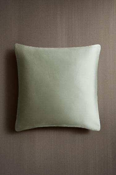 SATEEN CUSHION COVER - Green / Blue by Zara - Image 4