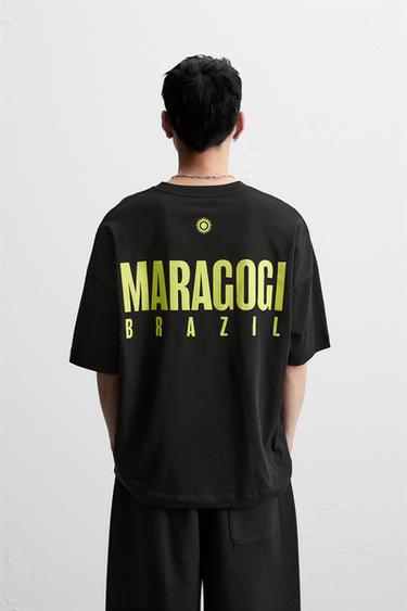 SLOGAN PRINT T-SHIRT - Black by Zara - Image 2