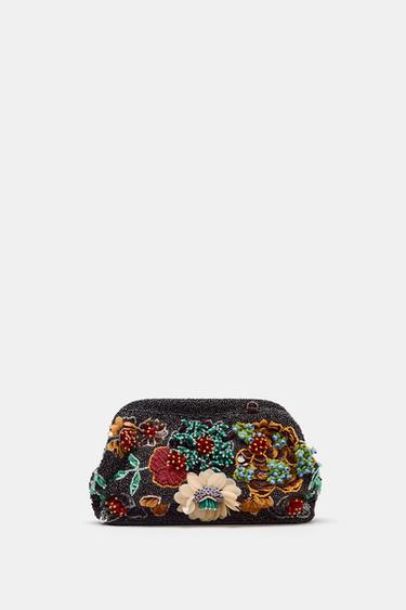Zara BEADED HANDBAG - Multi-color