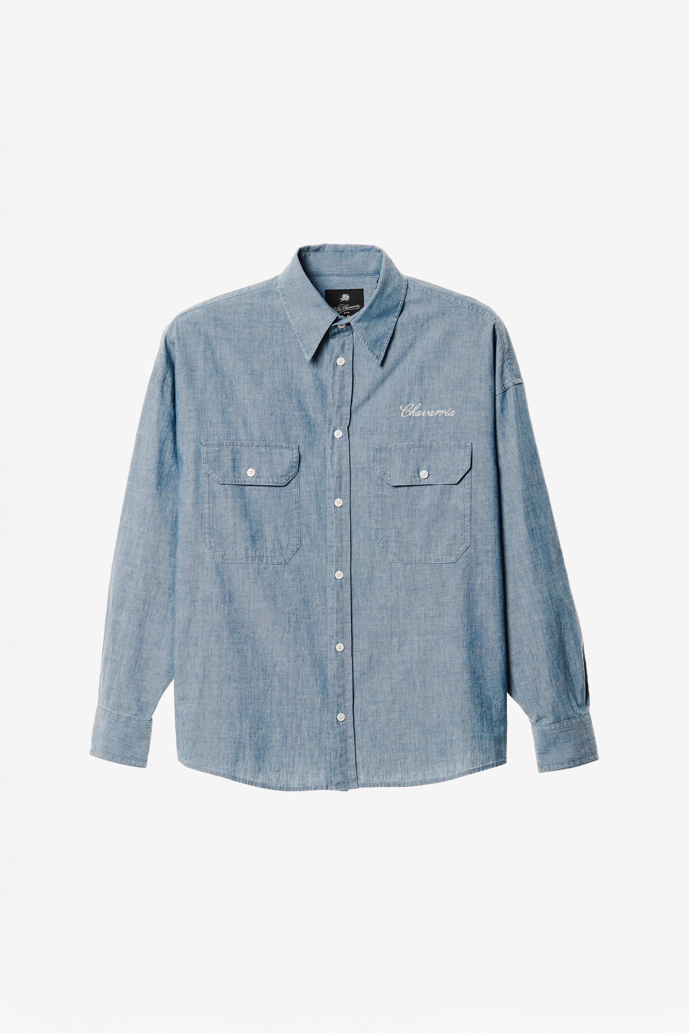 EMBROIDERED BOXY FIT CHAMBRAY SHIRT WILLY CHAVARRIA X ZARA