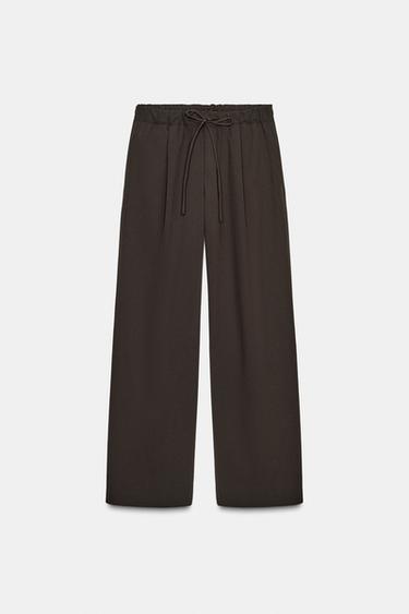 CHECK PYJAMA TROUSERS - Chocolate brown by Zara - Image 7