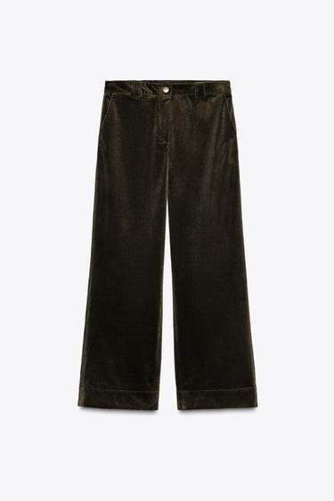 PANTALÓN PANA VUELTA - Khaki oscuro de Zara