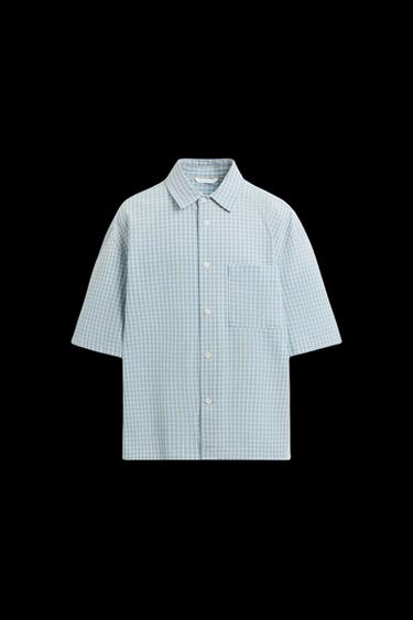 CAMISA RELAXED FIT CUADROS - Azul / Blanco de Zara
