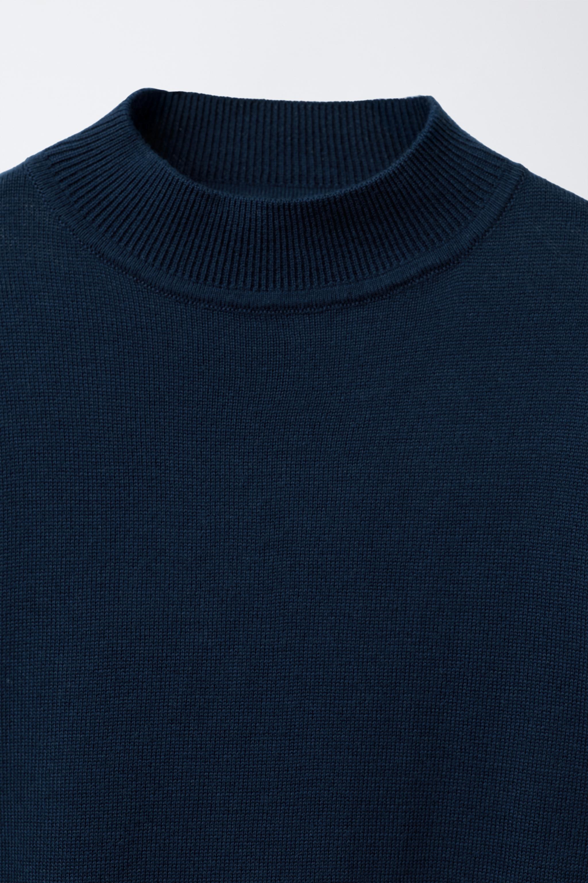 FINE KNIT MOCK NECK SWEATER