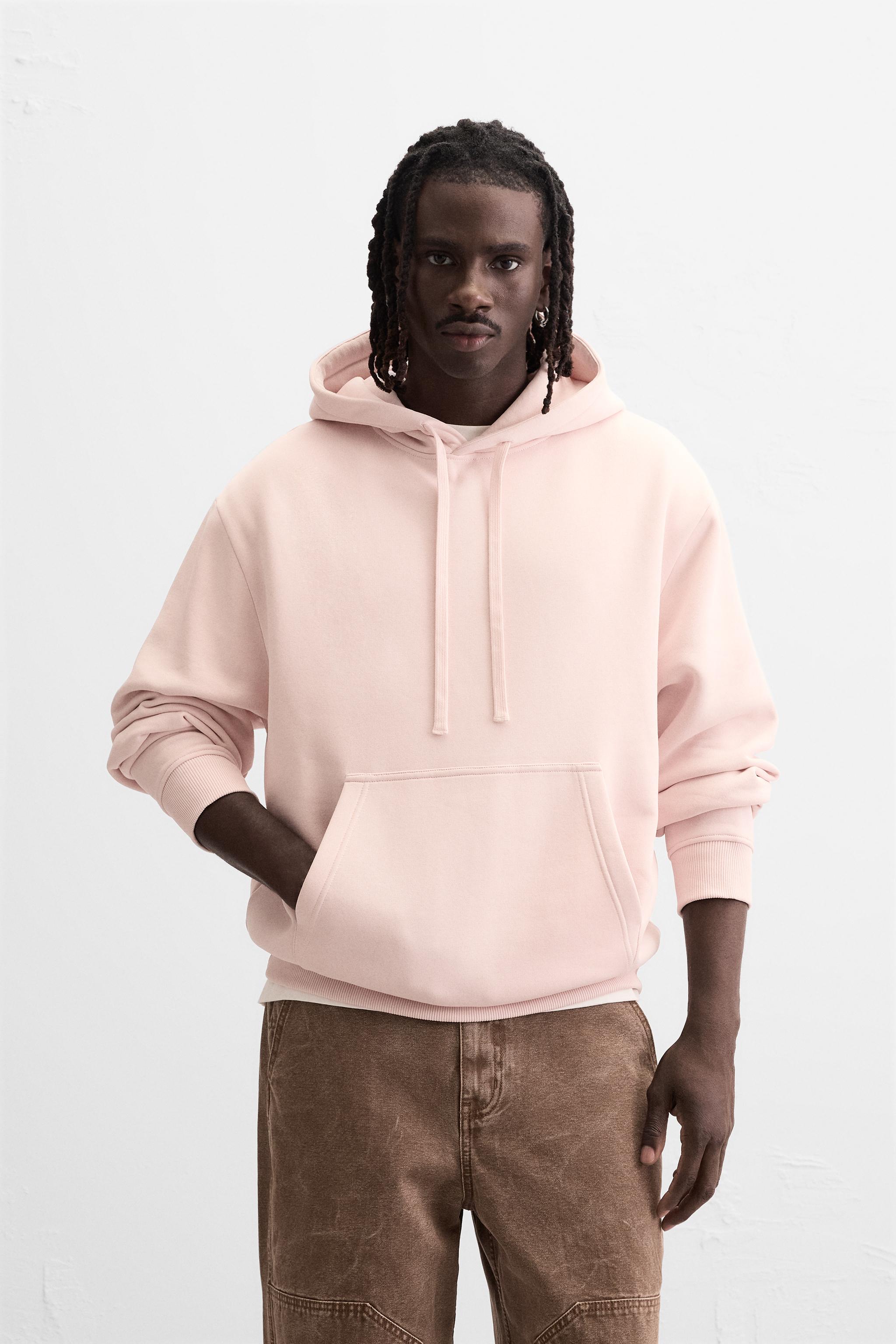 Sudadera rosa hombre zara on sale