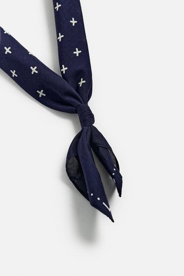 GEOMETRIC PRINT BANDANA - Navy blue by Zara - Image 4