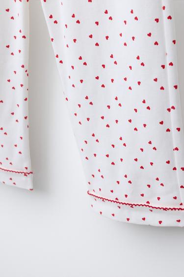 6-14 ANS/ PYJAMA À CŒURS - Écru de Zara - Image 7