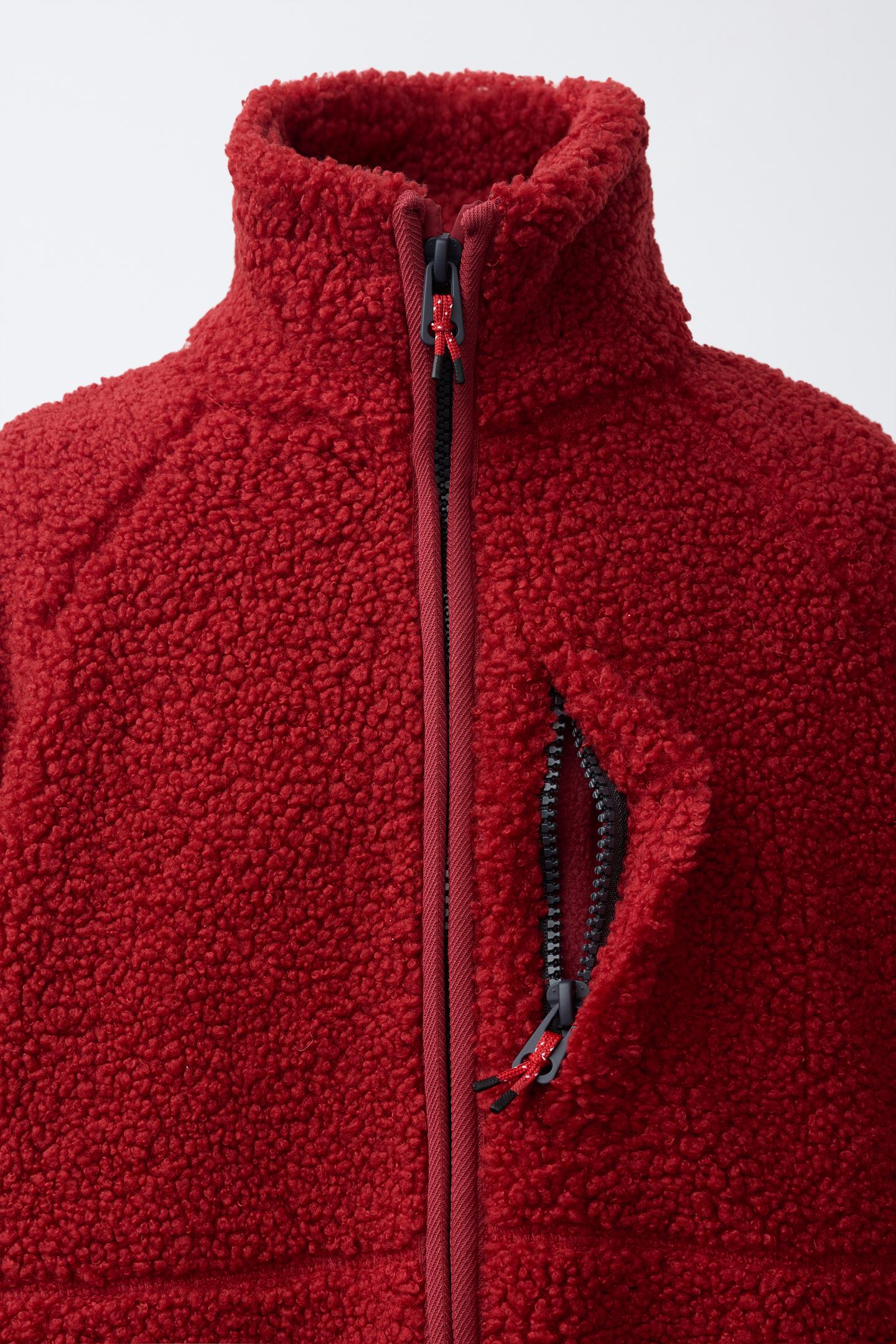 Детская куртка Zara Shearling, цвет: Красный — фото 6