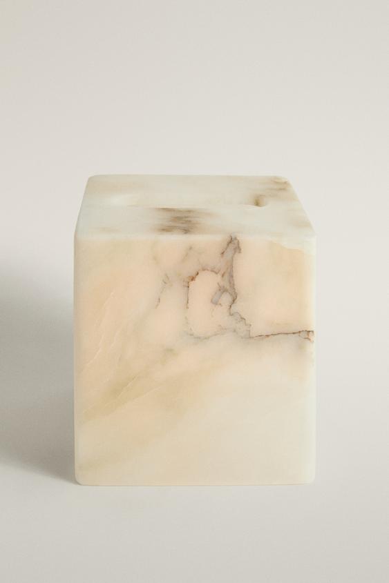 Zara ALABASTER TISSUE BOX - Beige - Image 0