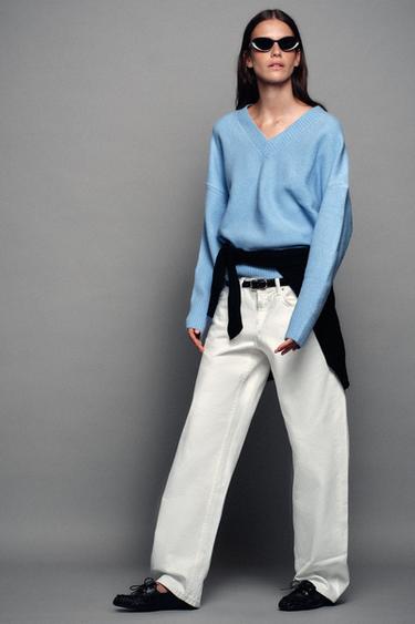 SOFT KNIT SWEATER — Pastel blue 1