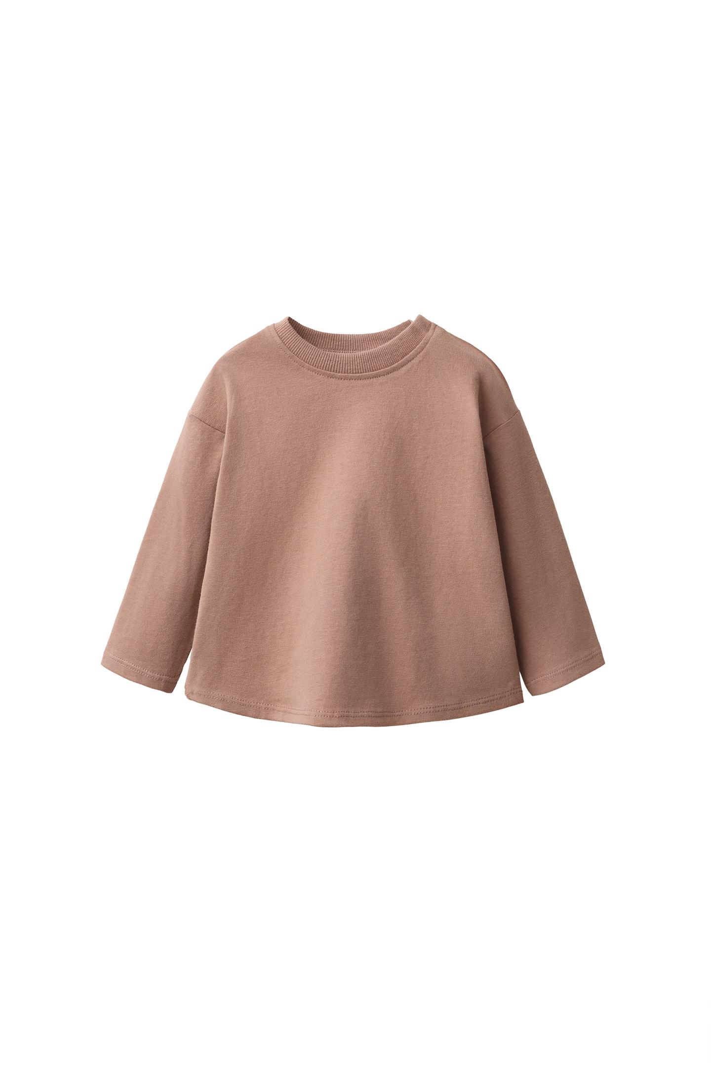 Детская футболка Zara Plain, цвет: Коричневый — фото 2
