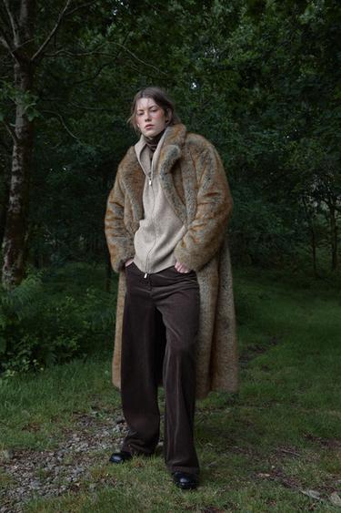FAUX FUR COAT ZW COLLECTION LIMITED EDITION - Bronze by Zara - Image 0